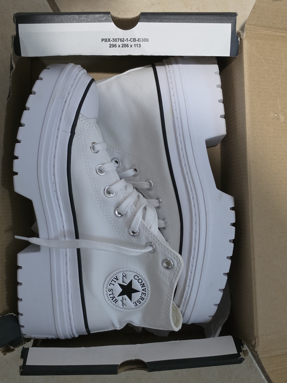 Converse Chuck Taylor All Star High Platform Women's 7.5 White - Picture 7 of 16